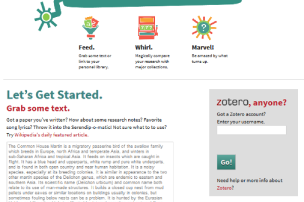 Europeana API used in One Week | One Tool's Serendip-o-matic!